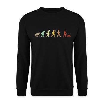 Gardening Retro Plant Lover Evolution Funny Garden - Unisex Sweatshirt - black - Front - Alina (178cm) & Michal (187cm)