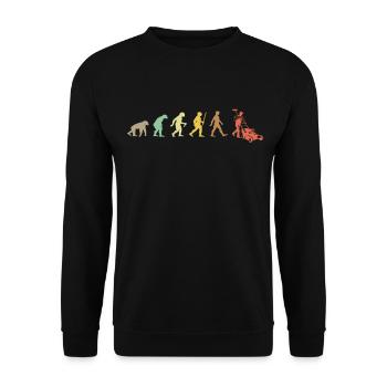 Gardening Retro Plant Lover Evolution Funny Garden - Unisex Sweatshirt - black - Front - Alina (178cm) & Michal (187cm)