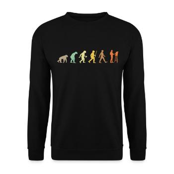 Painting Retro Artist Art Evolution Paint Palette - Unisex Sweatshirt - black - Front - Alina (178cm) & Michal (187cm)