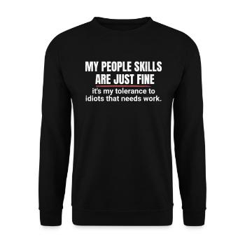 Mes compétences relationnelles sont bonnes - Sweat-shirt Unisexe - noir - Devant - Alina (178cm) & Michal (187cm)