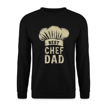 Bester Koch Papa Kulinarische Expertise Enthusiast - Unisex Pullover - Schwarz - Vorne - Alina (178cm) & Michal (187cm)