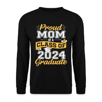 Fière maman d’un diplômé de 2024 - Sweat-shirt Unisexe - noir - Devant - Alina (178cm) & Michal (187cm)