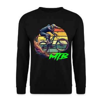 MTB Bike - Unisex Pullover - Schwarz - Vorne - Alina (178cm) & Michal (187cm)