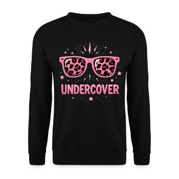 Sunglasses & Costume - Funny Motif - Unisex Sweatshirt - black - Front - Alina (178cm) & Michal (187cm)