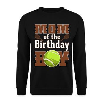 Mom Of The Birthday Boy Tennis Party Family - Sweat-shirt Unisexe - noir - Devant - Alina (178cm) & Michal (187cm)