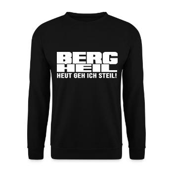 Alpinist alpin Bergsteigen Bergwandern Via Ferrata - Unisex Pullover - Schwarz - Vorne - Alina (178cm) & Michal (187cm)