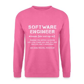 Software engineer definition - Unisex Sweatshirt - pink - Front