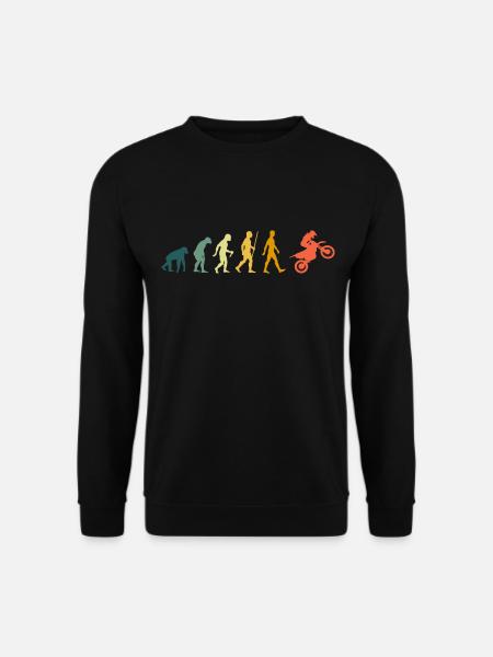 Motocross Evolution Enduro Retro - Unisex Pullover - Schwarz