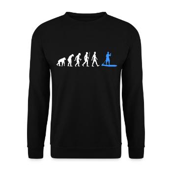 Stand Up Paddle Evolution SUP Surfer - Unisex Sweatshirt - black - Front - Alina (178cm) & Michal (187cm)