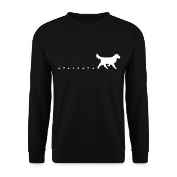 Golden Retriever Dog Trail Goldie Dog Tracks - Unisex Sweatshirt - black - Front - Alina (178cm) & Michal (187cm)