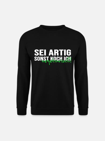 koch hobbykoch chefkoch kocht vegetarisch - Unisex Pullover - Schwarz
