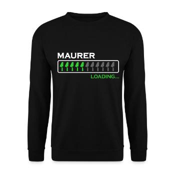 Maurer mauern Mörtel Maurermeister Maurerkelle - Unisex Pullover - Schwarz - Vorne - Alina (178cm) & Michal (187cm)