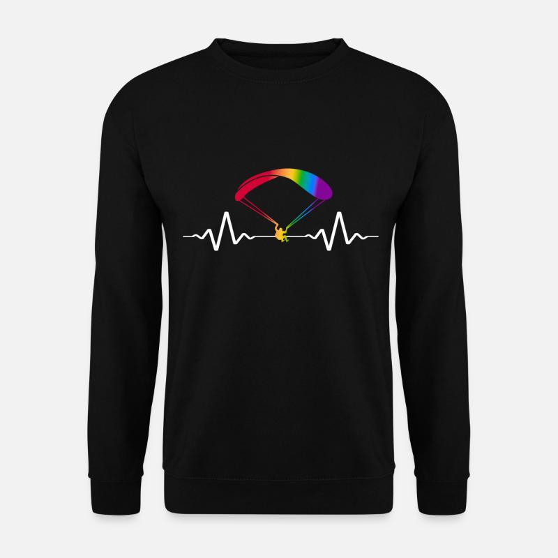 Paragliding Glide-Long Paragliding - Unisex Sweatshirt - black