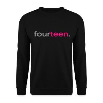 2008 geburtstag 14 jahre 14.jubiläum fourteen - Unisex Pullover - Schwarz - Vorne - Alina (178cm) & Michal (187cm)