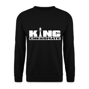 Chess Checkmate Chess player is chess king - Unisex Sweatshirt - black - Front - Alina (178cm) & Michal (187cm)