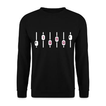 1990 Anniversaire Ingénieur du son DJ Disco - Sweat-shirt Unisexe - noir - Devant - Alina (178cm) & Michal (187cm)