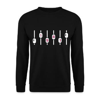 1981 Anniversaire Ingénieur du son DJ Disco - Sweat-shirt Unisexe - noir - Devant - Alina (178cm) & Michal (187cm)