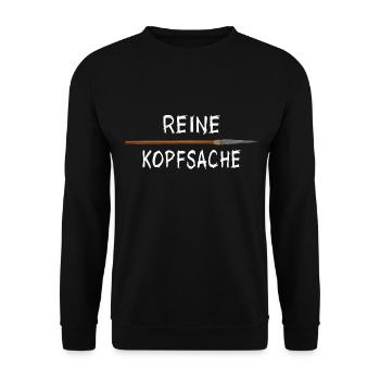 wild Bushcraft survival Motivation "Kopfsache" - Unisex Pullover - Schwarz - Vorne - Alina (178cm) & Michal (187cm)