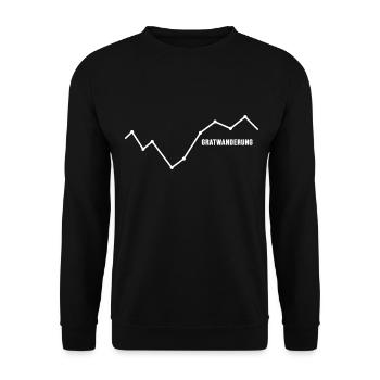 Bergwandern servus Gratwanderung ALPINE GEFAHR - Unisex Pullover - Schwarz - Vorne - Alina (178cm) & Michal (187cm)