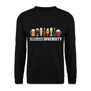 Beer Beer Garden Toast Beers "Diversity" - Unisex Sweatshirt - black - Front - Alina (178cm) & Michal (187cm)