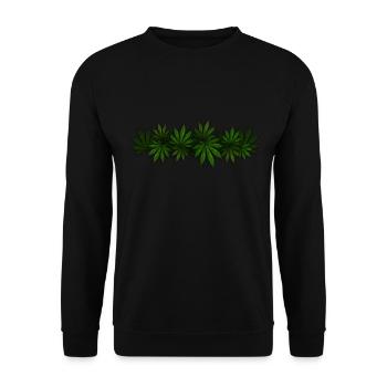 Cannabis rasta « couleur haute nature légale » - Sweat-shirt Unisexe - noir - Devant - Alina (178cm) & Michal (187cm)
