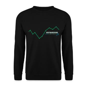 Mountain Hiking Alpinist Mountain Hiking Tightrope Hike - Unisex Sweatshirt - black - Front - Alina (178cm) & Michal (187cm)