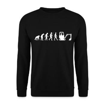 Bagger Evolution Minibagger - Unisex Pullover - Schwarz - Vorne - Alina (178cm) & Michal (187cm)