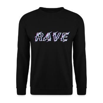 Techno Rave Festival Electro Musik Raver - Unisex Pullover - Schwarz - Vorne - Alina (178cm) & Michal (187cm)