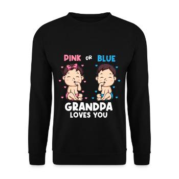 Bébé shower baby party garçon fille grand-père grand-père - Sweat-shirt Unisexe - noir - Devant - Alina (178cm) & Michal (187cm)