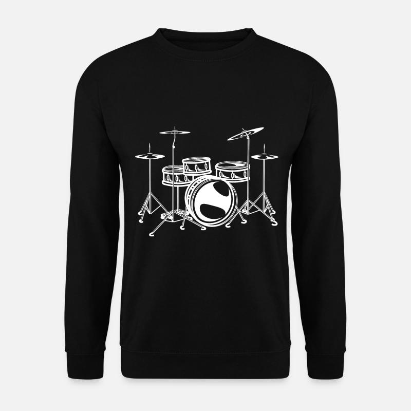 Drum Set Rock Drummer Design - Unisex Pullover - Schwarz