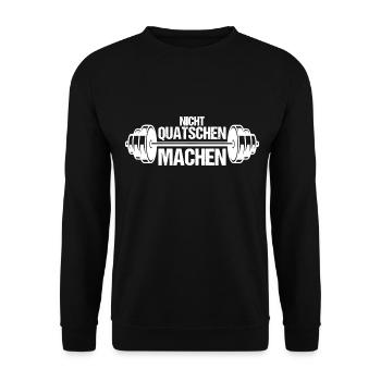 Fitness, Motivation, Muskelaufbau, Training, Fun - Unisex Pullover - Schwarz - Vorne - Alina (178cm) & Michal (187cm)