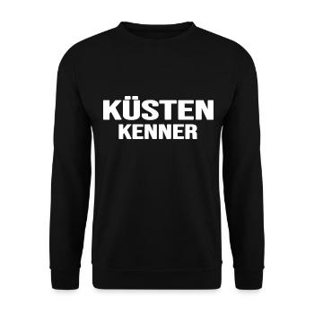 Kapitän Seebär Küste Moin Moin Brandung Anker - Unisex Pullover - Schwarz - Vorne - Alina (178cm) & Michal (187cm)