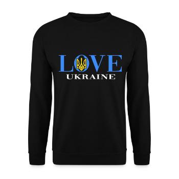 UKRAINE "Ukrainian" slava ukraini zelenskyi - Unisex Sweatshirt - black - Front - Alina (178cm) & Michal (187cm)