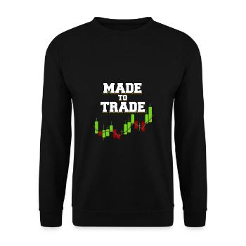 Trading Trader Stock Market Trader Forex Gift - Unisex Sweatshirt - black - Front - Alina (178cm) & Michal (187cm)