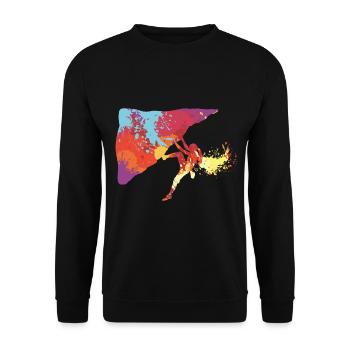 Climbing Mom - Unisex Sweatshirt - black - Front - Alina (178cm) & Michal (187cm)