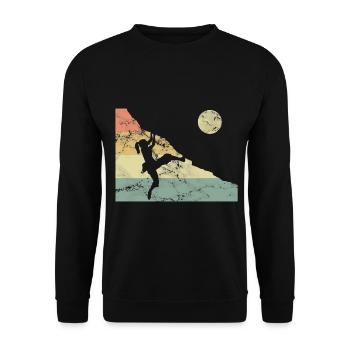 Mama Rock Climbing Mountaineering - Unisex Sweatshirt - black - Front - Alina (178cm) & Michal (187cm)