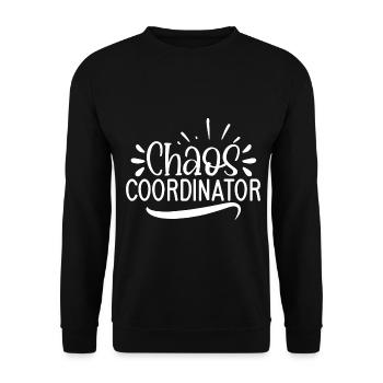 Chaos Koordinator Geschenk - Unisex Pullover - Schwarz - Vorne - Alina (178cm) & Michal (187cm)