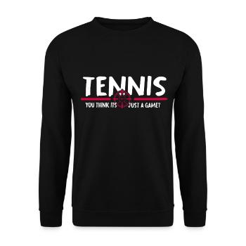 Tennis Tennis Match Match Joueur de tennis - Sweat-shirt Unisexe - noir - Devant - Alina (178cm) & Michal (187cm)