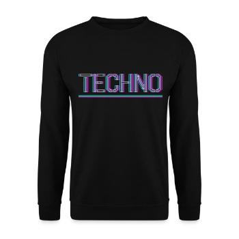 Techno Rave Club Electro Music Raver - Sweat-shirt Unisexe - noir - Devant - Alina (178cm) & Michal (187cm)