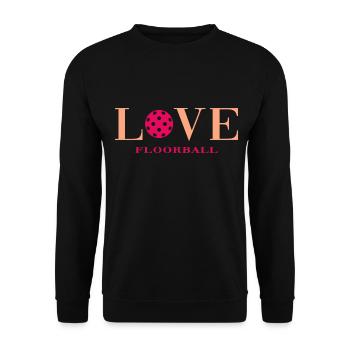 floorballer floorball-love - Unisex Pullover - Schwarz - Vorne - Alina (178cm) & Michal (187cm)