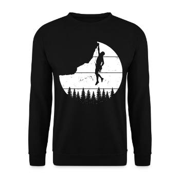 Tee shirt Escalade Vintage Mountain Climber Sh - Sweat-shirt Unisexe - noir - Devant - Alina (178cm) & Michal (187cm)