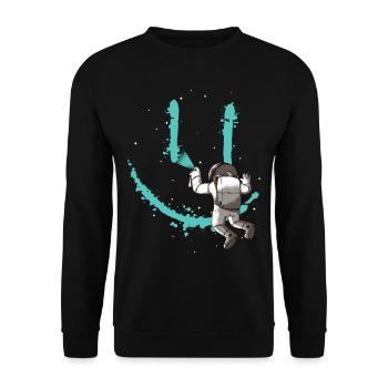 Astronaut - Unisex Pullover - Schwarz - Vorne - Alina (178cm) & Michal (187cm)