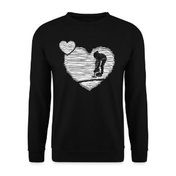 Curling curling curling stone curling sport - Unisex Sweatshirt - black - Front - Alina (178cm) & Michal (187cm)