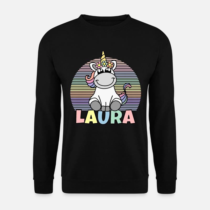 Laura Einhorn Name - Unisex Pullover - Schwarz