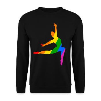 Ballet Danse dans l’arc-en-ciel - Sweat-shirt Unisexe - noir - Devant - Alina (178cm) & Michal (187cm)
