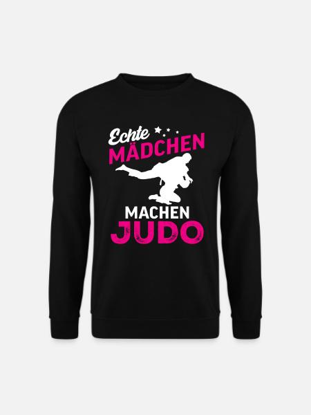 echte mädchen machen judo - Unisex Pullover - Schwarz