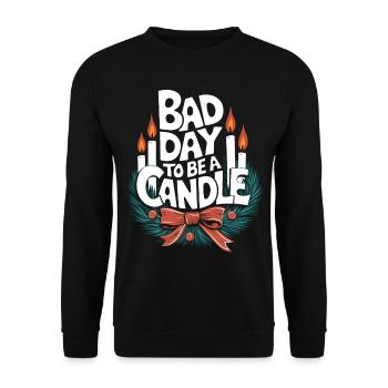 Advent Wreath 4th Advent Candles Christmas Eve Funny - Unisex Sweatshirt - black - Front - Alina (178cm) & Michal (187cm)
