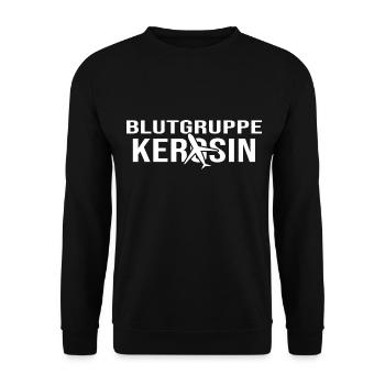 Pilot fliegt Flugzeug Blutgruppe Kerosin - Unisex Pullover - Schwarz - Vorne - Alina (178cm) & Michal (187cm)