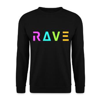 Techno Rave Festival Electro Music Raver - Unisex Sweatshirt - black - Front - Alina (178cm) & Michal (187cm)