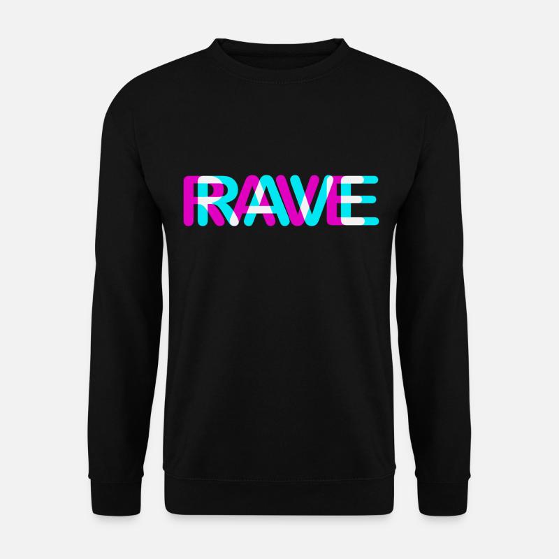 Techno Rave Festival Electro Musik Raver - Unisex Pullover - Schwarz